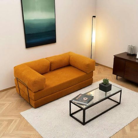 Canapé-lit ocre confort, 190 cm ALTEA (1/5)