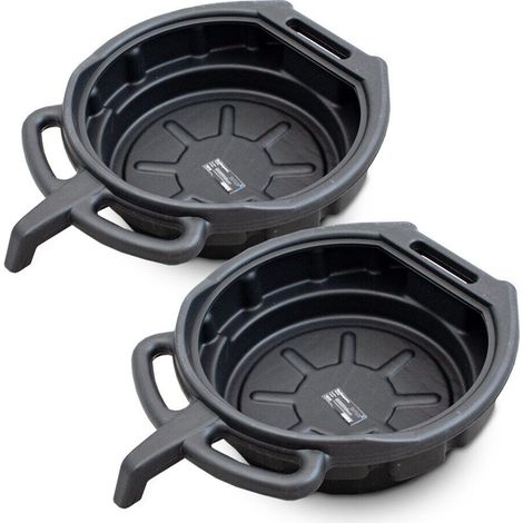 2x Bituxx Ölauffangwanne 10L Universal-Auffangwanne Mehrzweckwanne Ölauffangbehälter Ölwanne Öl Wechsel laugen- und säurefest MS-19418 (1/5)