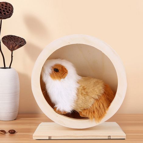 Maison en bois pour petits animaux de compagnie Hamster, roue amusante, nid de repos et de jeu, jouet d'exercice(s) (1/5)