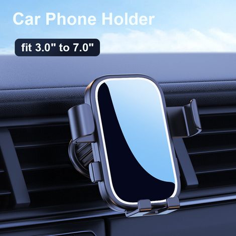 Universelle Autotelefonhalterung zur Befestigung an den Lüftungsschlitzen, kompatibel mit iPhone, Samsung und GPS.