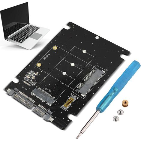 2 en 1 Mini M.2 NGFF et mSATA SSD vers SATA 3.0 Prise en du convertisseur/Adaptateur de Disque Dur mSATA/M.2 NGFF SSD Disque SSD pour Ordinateurs de Bureau (1/5)