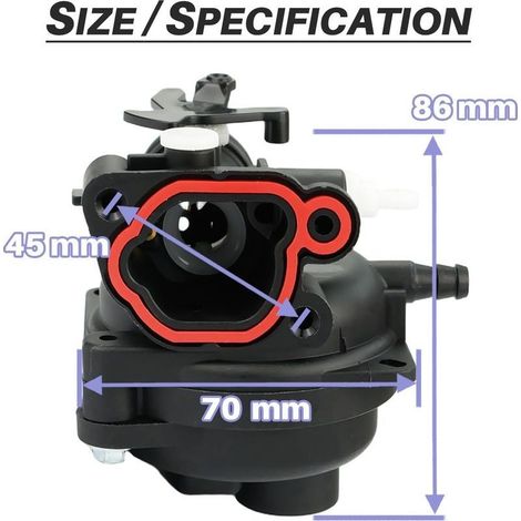 Carburateur Kit for Briggs & Stratton 300E 450E 550E 575E 600E CARB Moteur 08P502 09P602 125CC 140CC Series Pièces de Moteur de Tondeuse à Gazon et Filtre à Air Bougie d'allumage (1/2)