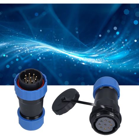 Connecteur étanche aviation 9 broches SP28 IP68 résistance oxydation PA66 PA6