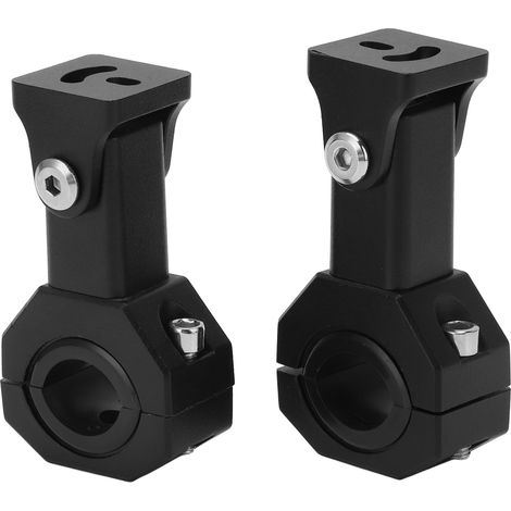 Lot de 2 supports projecteur aluminium trou M5 18-30mm rotule 360° moto cross tout terrain quad SSV (1/5)