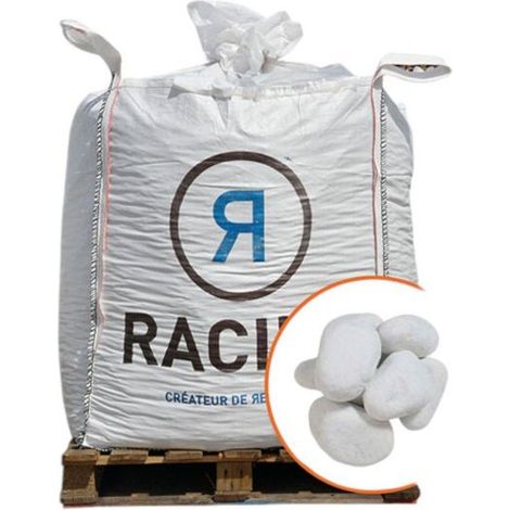 Paillage de marbre blanc minéral 1000kg RACINE F-PAI009