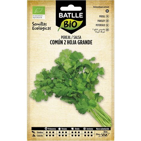 Graines Bio de Batlle - Persil commun à 2 grandes feuilles (5g), Vert (1/5)