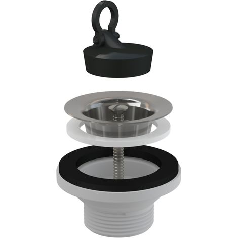 Scarico per lavabo da 5/4", filtro in acciaio inox DN63 (1/3)