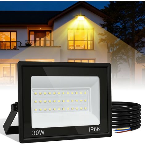 TolleTour Proyector LED, foco LED para exteriores IP66, ángulo de haz 120°, 30W 1 unidad, luz de trabajo blanco cálido 3000K (1/5)