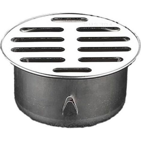 Siphon de sol rond en acier inoxydable pour salle de bain avec grand diamètre 75 mm