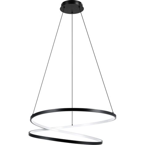 Ø Lumière suspendue LED de 70 cm Ruotale Noir - 901138