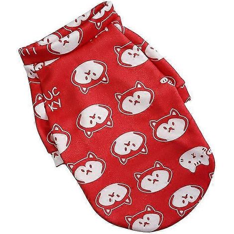 Winterlicher Hoodie-Mantel mit Print für kleine Hunde, warme Haustierkleidung für Chihuahua, Shih Tzu, Sweatshirt, Welpen- und Katzenpullover, Kostüm, Haustierbekleidung, roter Hund (1/5)