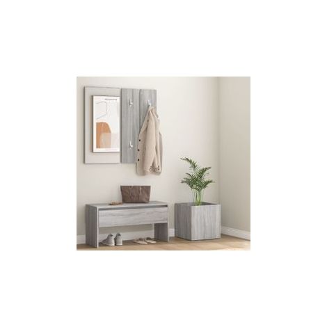 Ensemble de meubles de couloir Sonoma gris Bois d'ingénierie (1/5)