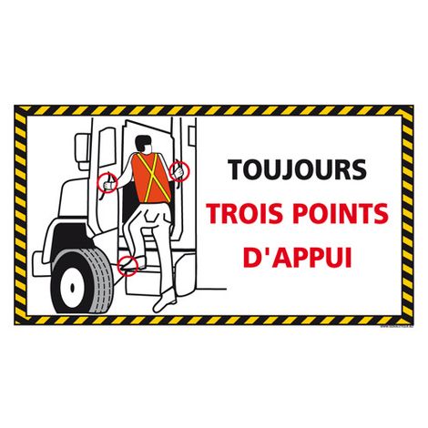 TOUJOURS 3 POINTS D'APPUI (D0887) - Aluminium 2 mm - 210 x 150 mm