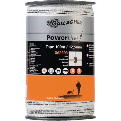 PowerLine Breitband 12,5mm 100m weiß GALLAGHER 062303GAL