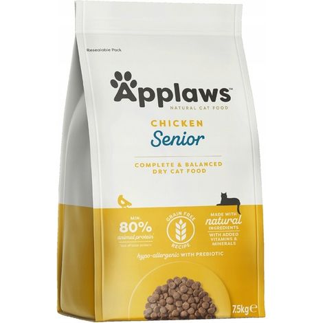 APPLAWS Cat Senior Poulet - croquettes pour chat - 7,5 kg (1/2)