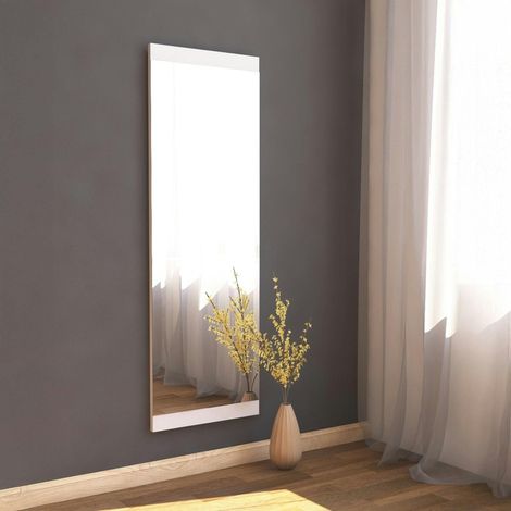 Miroir rectangulaire blanc 120 cm - à poser ou suspendre CODY (1/5)