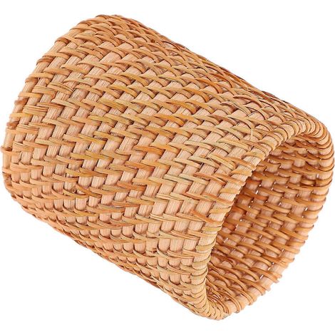 Organisateur de stylos en tissu tressé, panier de rangement kaki, 10 x 7,5 x 7,5 cm, décoration intérieure, 1 pièce (1/5)