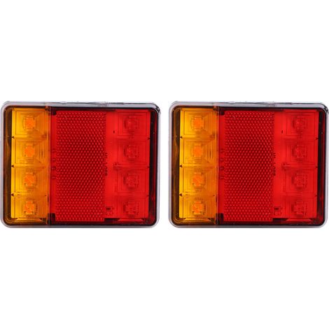 Convient pour deux feux arrière/clignotants à LED 12V, étanche, convient aux remorques, camions et bateaux.