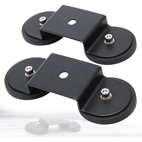 2 x Universal Magnetic LED Bar Brackets, 195 x 88 x 30 mm Magnetic Suction Cup Base, Strong Magnetic Suction Base Bracket, LED Light Bar Mounting Brackets, Magnetic Base for Roof Hood (1/5)