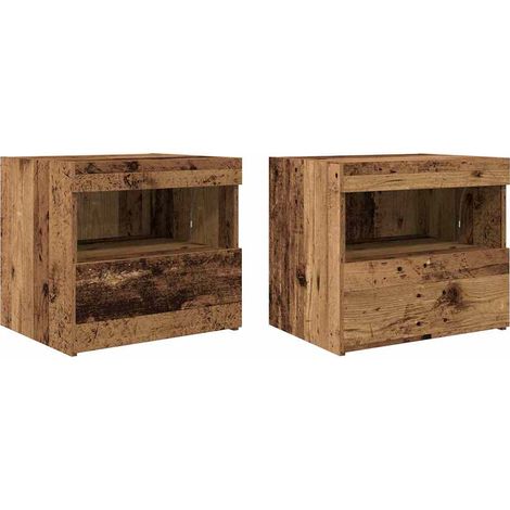 Maison Exclusive - Nachttisch 2 pcs Altholz 50 x 40 x 45 cm Holzw