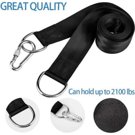 Swing Suspending Bretelles, hamac Strap Strap Sprape Hanging Swews Kit de suspension de balançoire réglable Hamac Sangles (1/4)