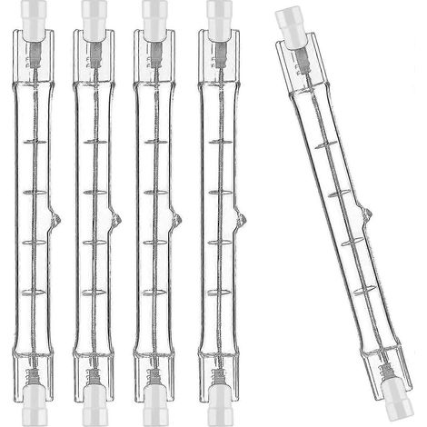 R7s Halogenlampe, 5er-Pack, 118 mm, 400 W, 230 V, dimmbar, für Stehlampen. (1/3)
