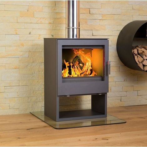 Stufa a legna Victoria Modena da 8,6 kW colore nero (1/5)