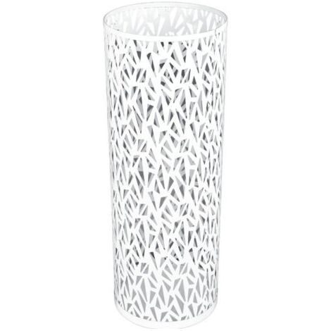 Porte-parapluie ComfortXL 23x15 cm - Rond métal blanc ajouré résistant rustique - Bureau entrée maison (1/4)