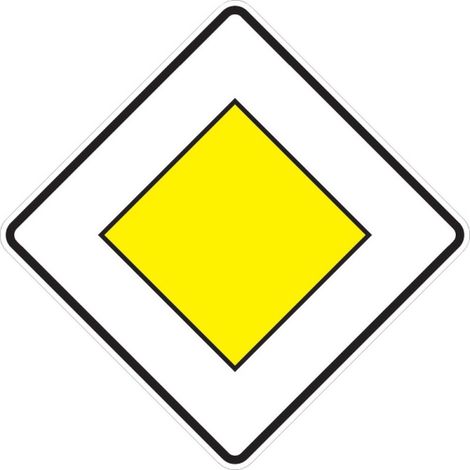 Placa VKZ .306, 600x600mm Carretera prioritario