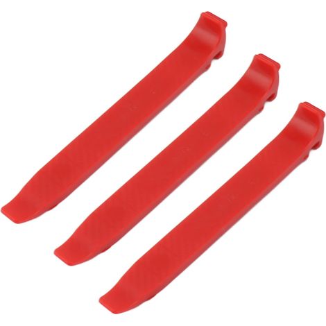 Démonte-pneu de vélo en fibre de verre haute résistance, 16 mm de largeur, ergonomique, antidérapant, rouge. (1/5)