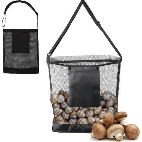 1 Sac De Cueillette Champignons, Bandoulière Réglable, Filet Respirant, Chasse Forêt (1/5)