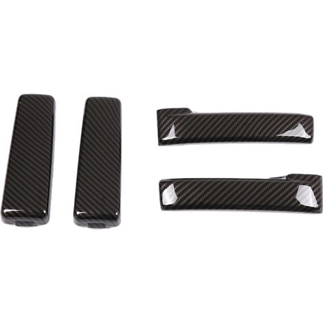 Set da 4 pezzi comprendente coperture per maniglie interne delle portiere, listelli decorativi e adesivi per portiere in fibra di carbonio, adatto ai modelli dal 2007 al 2021.