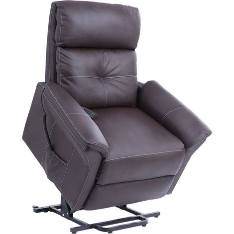 Fauteuil releveur Diamant 2 moteurs - Simili-cuir Chocolat - Maxi