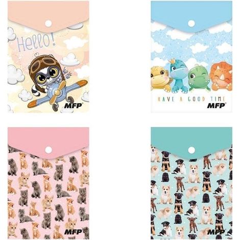 Pochette à fermeture pression M A6 PP pour enfants
