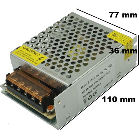 Alimentatore da rete LED 12V 5A 60W IP20 IdeaLED ID-3001 (1/3)