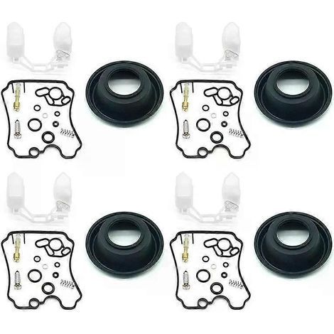 Kit de réparation de carburateur pour Yamaha YZF750R YZF750 YZF 750 R 1993 1994-1998 : membrane à dépression, flotteur, soupape (4 pièces). (1/4)