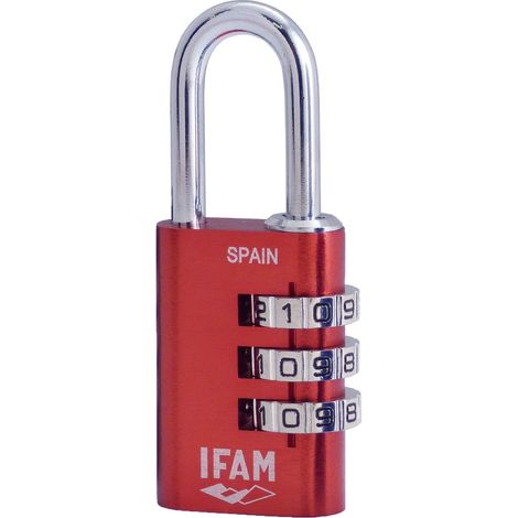 Lucchetto Rosso IFAM COL COMBI30 Arco 30mm 5mm con Combinazione (1/5)