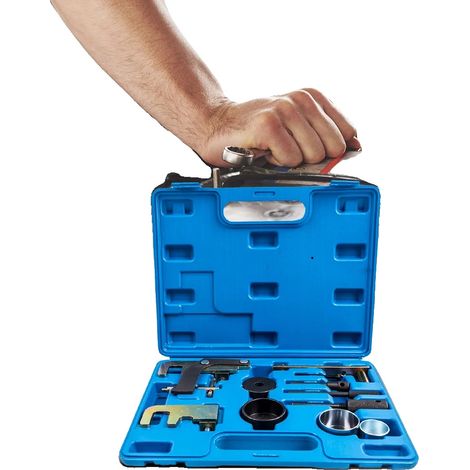 Kit de herramientas de sincronización, acero de alta resistencia, estuche compacto, compatible con motores Renault de 1.5L a 2.5L, 8 herramientas esenciales, ingeniería de precisión. (1/5)
