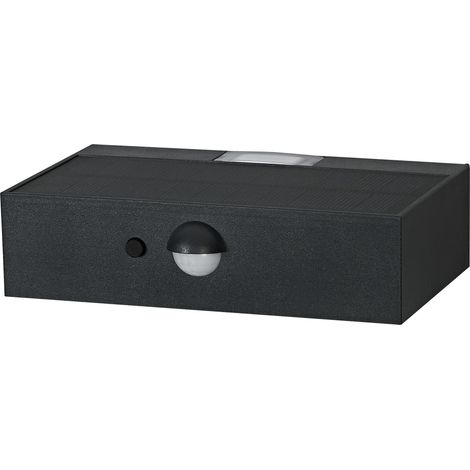 OSRAM Capteur ENDURA STYLE BRICKLUME, lampe solaire, 3W, 300lm, gris, gris foncé, éclairage indirect, détecteur de mouvement, capteur de lumière du jour, IP65, temp. de couleur 3000K, blanc chaud (1/5)