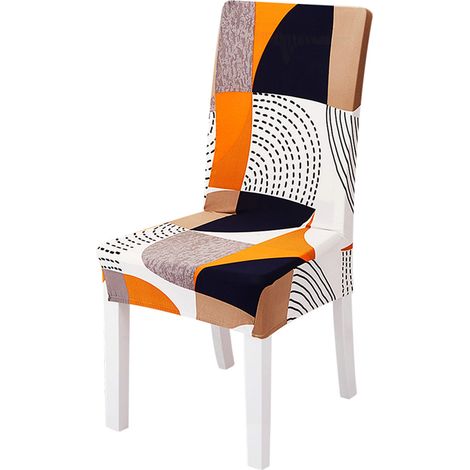Coprisedia Con Schienale Antimacchia,Vestisedia Elasticizzato Con Stampa MulticolorArancio
