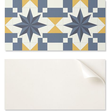 Vinilo autoadhesivo para decoraci贸n de paredes interiores, 100x50 cm, dise帽o geom茅trico de estrellas.