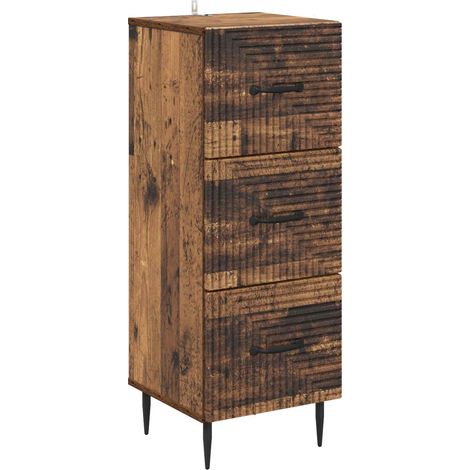 Schubladenschrank Altholz 33 x 34,5 x 89,5 cm Holzwerkstoff vidaXL