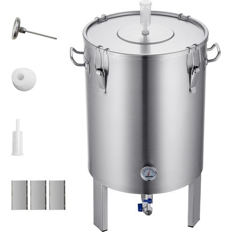 Mophorn Sistema per produzione di birra, Dispositivo per produzione di birra bollitore in acciaio inox, Fermentatore per birra da 60 L, Fermentatore a secchio per preparazione birra (1/5)