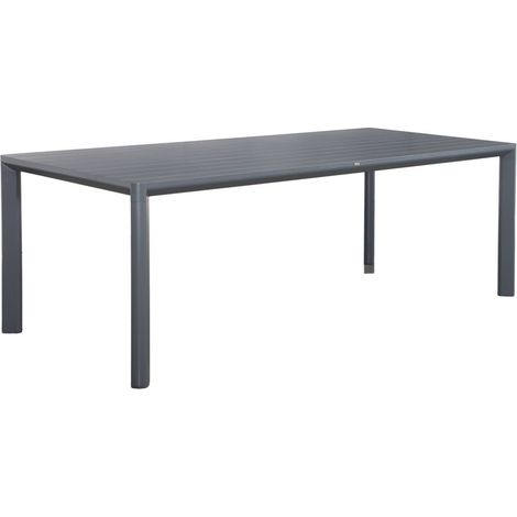 8-seater aluminium garden table, anthracite, 220 x 100 x 75 cm - Sacramento  sweeek