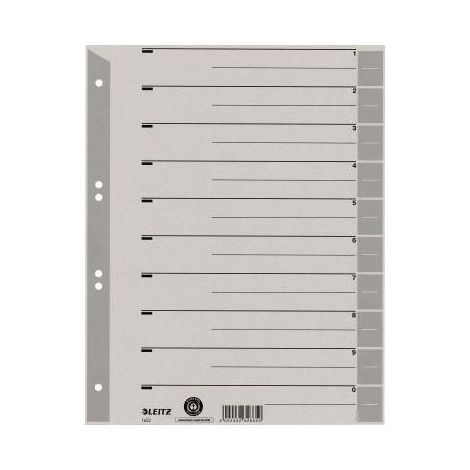 Leitz Trennblatt 16520085 DIN A4 230g Karton grau 100 St./Pack. (1/3)