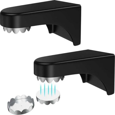 2-teilige magnetische Seifenschale, Wandseifenhalter fürs Badezimmer, Schwarz 764243 mm - Crezuo
