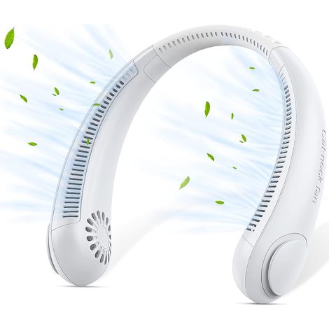 Ventilatore da collo, mini ventilatore da collo USB senza pale, ventilatore da collo portatile USB regolabile in 3 direzioni per sport all'aria aperta, casa, ufficio, campeggio, viaggi, regali (1/5)