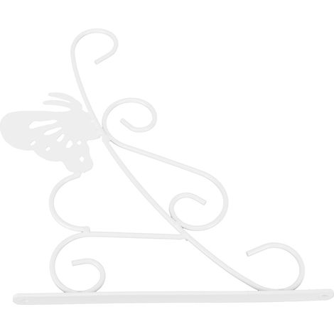 Crochet Suspendu pour Pots de Fleurs Style Européen en Fer Forgé Blanc pour Jardin Terrasse Balcon