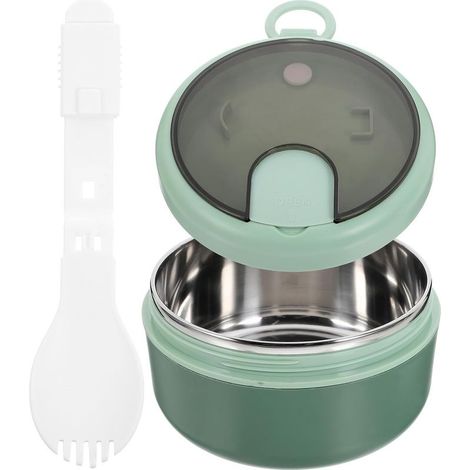 Boîte à lunch portable en acier inoxydable de 900 ml avec (1/5)