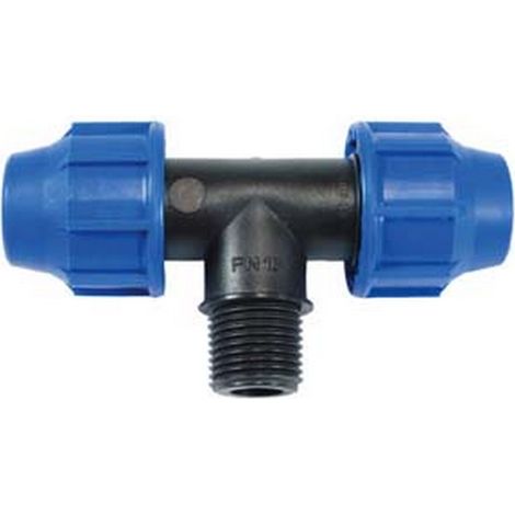 10PZ RACCORDO A COMPRESSIONE "TI" FILETTO MASCHIO PN16  - ø mm.25x25x M 3/4"